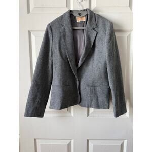 Pendleton Vintage 80s Wool‎ Tweed Blazer Gray Black Speckled Houndstooth S/M